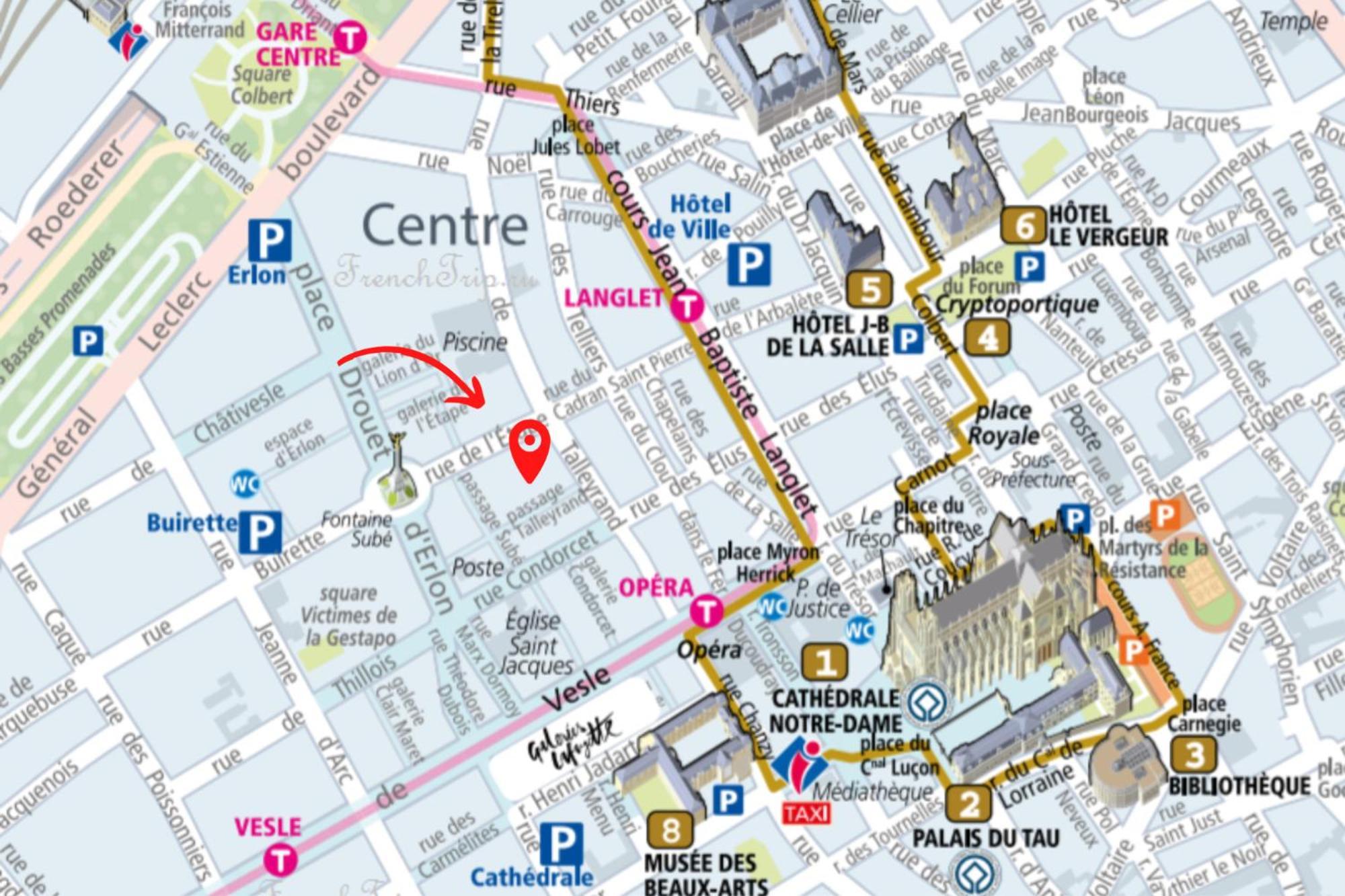 Passage Secret - Ideal Pro, Couples, Familles & Amis - Le Calme En Hypercentre - Wifi Haut Debit - Netflix - Machine A Laver - Gare, Cathedrale, Commerces, Restaurants & Transports En Commun A Moins De 10 Minutes A Pied Reims Bagian luar foto