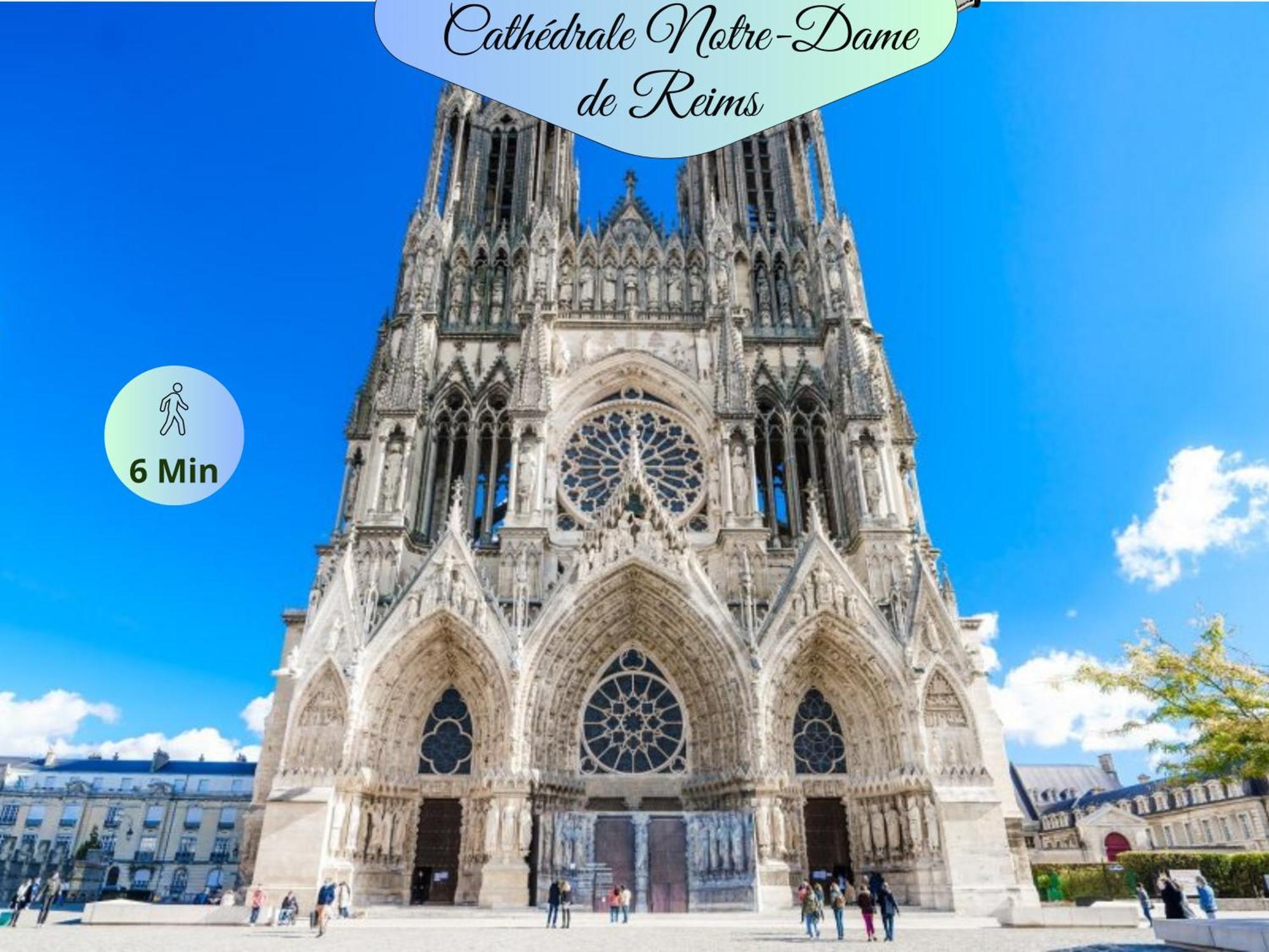 Passage Secret - Ideal Pro, Couples, Familles & Amis - Le Calme En Hypercentre - Wifi Haut Debit - Netflix - Machine A Laver - Gare, Cathedrale, Commerces, Restaurants & Transports En Commun A Moins De 10 Minutes A Pied Reims Bagian luar foto