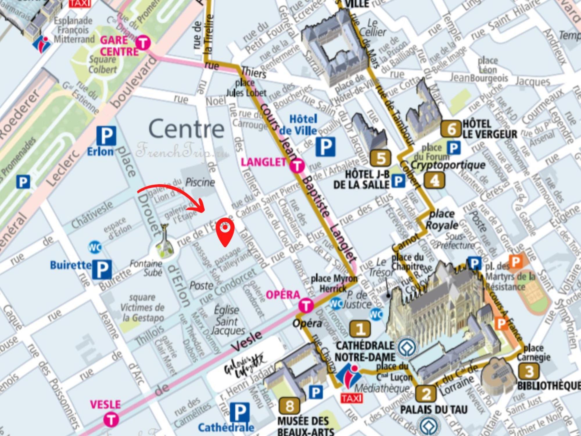 Passage Secret - Ideal Pro, Couples, Familles & Amis - Le Calme En Hypercentre - Wifi Haut Debit - Netflix - Machine A Laver - Gare, Cathedrale, Commerces, Restaurants & Transports En Commun A Moins De 10 Minutes A Pied Reims Bagian luar foto